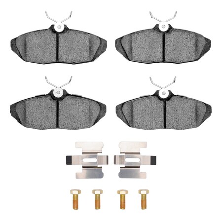 Dynamic Friction Co 3000 Ceramic Brake Pads and Hardware Kit, Low Dust, Low Copper Ceramic, 100% Asbestos-free, Rear 1310-0599-01